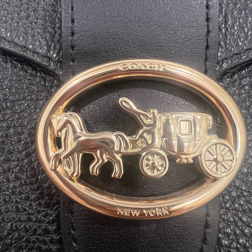 Coach Georgie Saddle Bag Black Crossbody - Picture 5 of 12